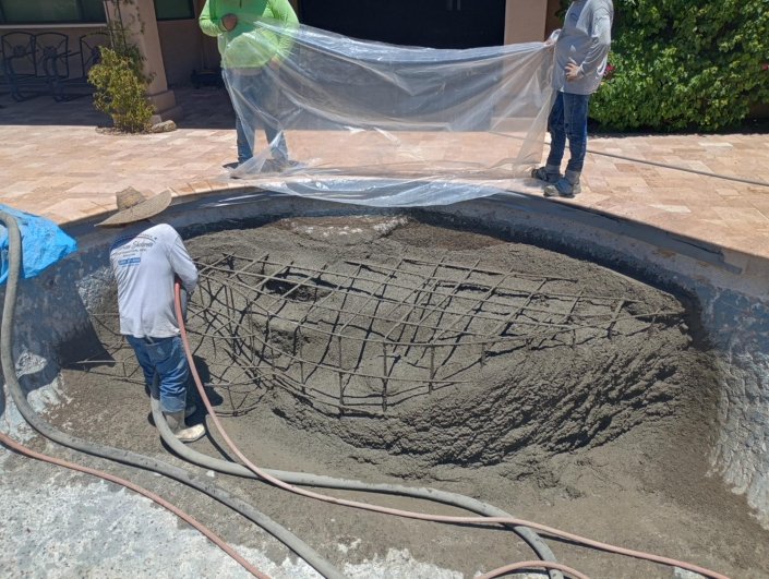 Refinski- shotcrete and tile - remodel