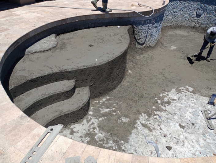 Refinski- shotcrete and tile - remodel